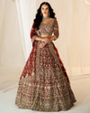 Lehenga - Crop Top Maroon 106A